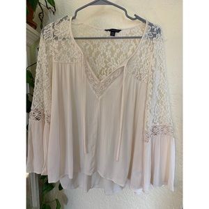 ~AE Free Spirit~ cream lace blouse